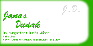 janos dudak business card